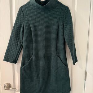 Boden Jewel Green Nessa Ottoman Textured Dress